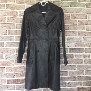 Theory Bergdorf Goodman Genuine Leather Coat